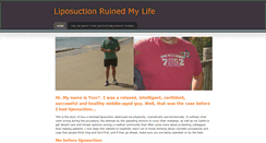 Desktop Screenshot of liposuctionruinedmylife.com